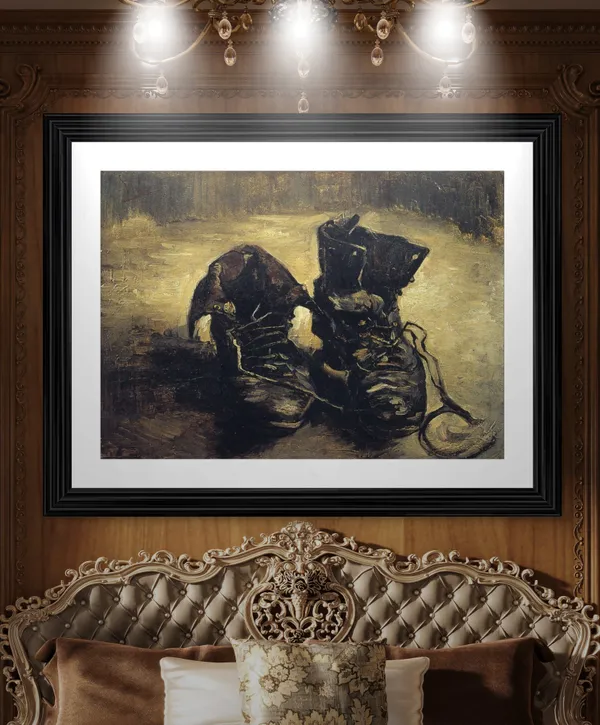 A_Pair_of_Shoes_(1886),_A_Painting_by_Van_Gogh,_Framed,_Wall_Decor,_Multicolor