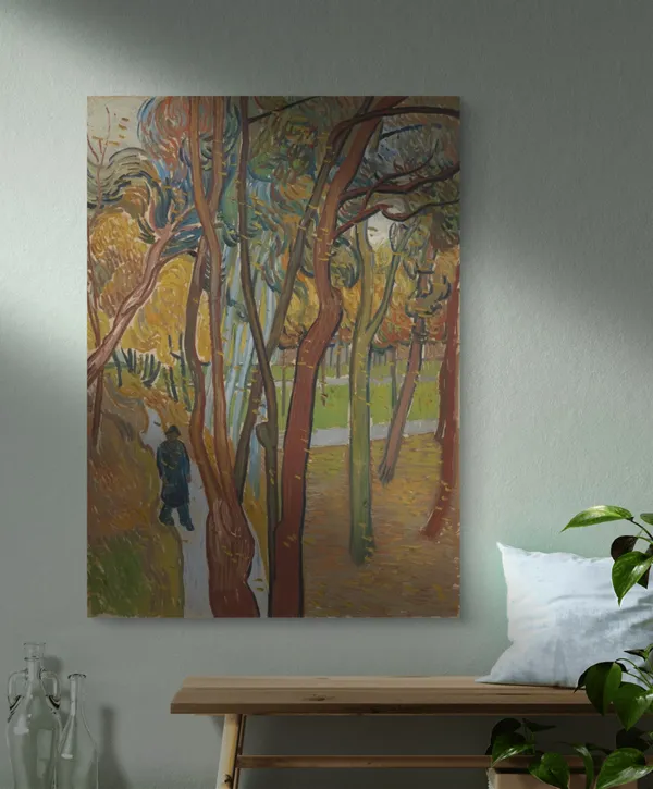 A_Path_in_Montmartre_&_the_Garden_of_Saint_Paul,Paintings_by_Van_Gogh,_Framed_Canvas,_Set_of_2,_Multicolor
