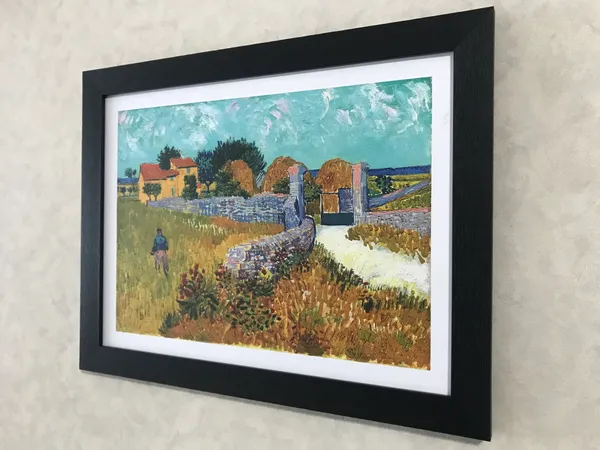 *Farmhouse_in_Provence_&_Sunset_at_Montmajour,_Van_Gogh_Paintings,_Set_of_2,_Framed,_Wall_D�cor,_Multicolor