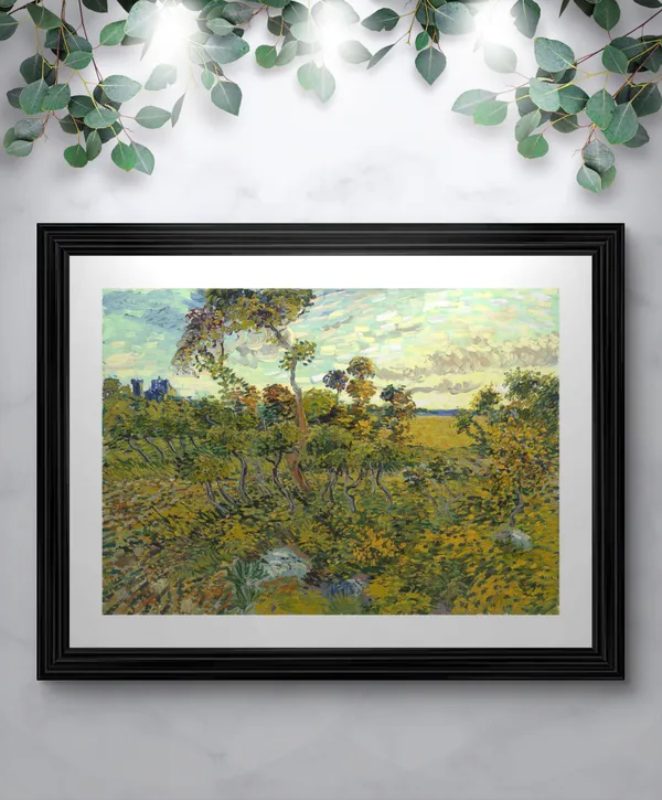 *Farmhouse_in_Provence_&_Sunset_at_Montmajour,_Van_Gogh_Paintings,_Set_of_2,_Framed,_Wall_D�cor,_Multicolor