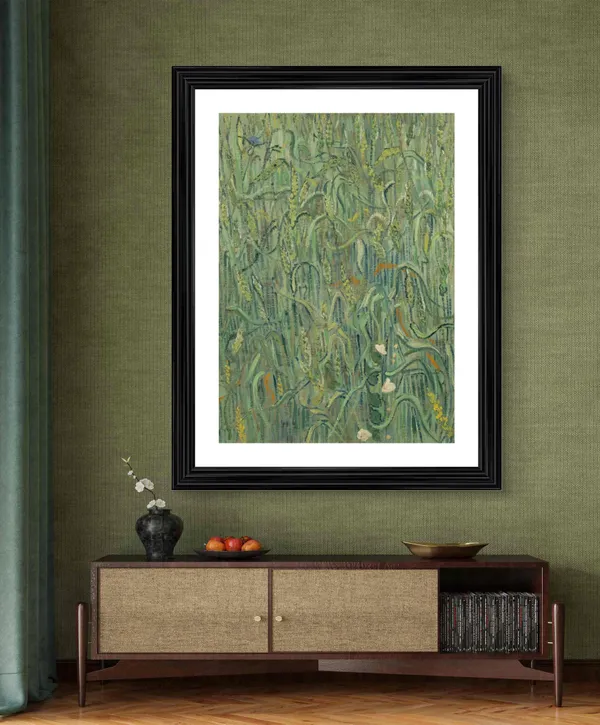 Ears_of_Wheat_1890,_A_Painting_by_Van_Gogh,_Framed,_Wall_Decor,_Multicolor