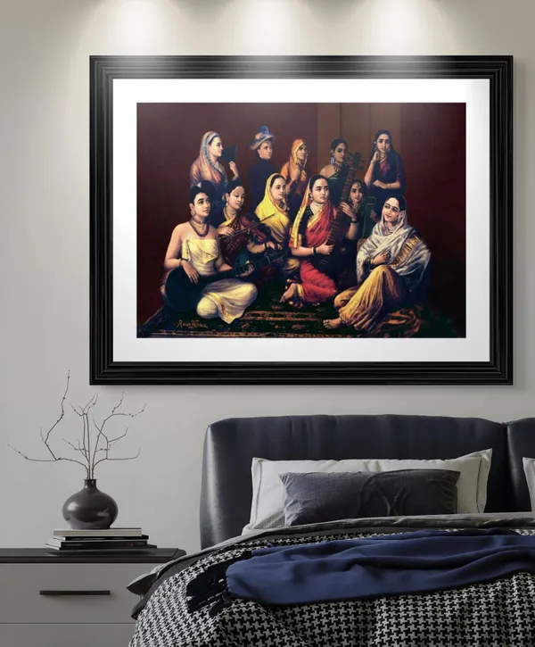 �Galaxy_of_Lady_Musicians,_Raja_Ravi_Varma_Paintings,_Set_of_2,_Framed,_Multicolor