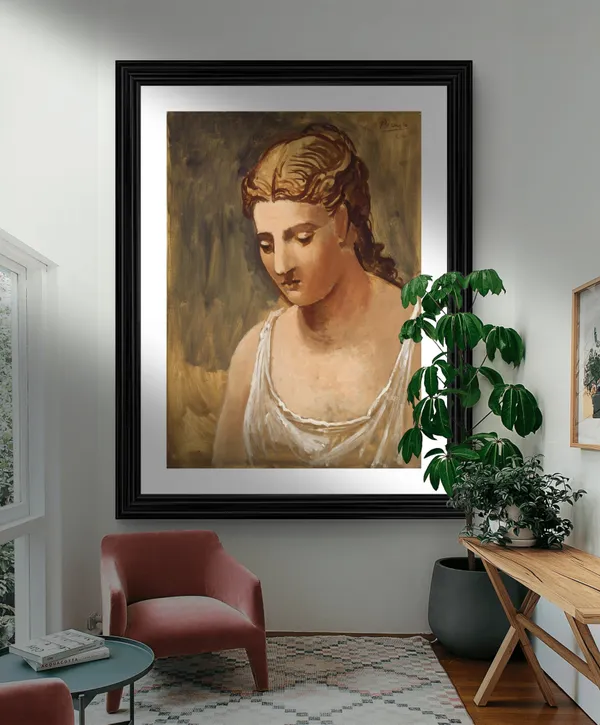 Classical_Head_1922,_A_Painting_by_Pablo_Picasso,_Framed,_Wall_Decor,_Multicolor