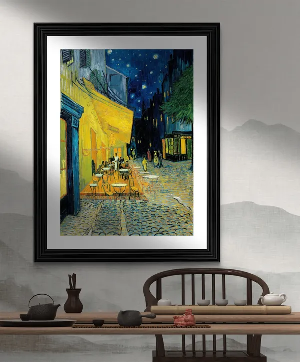 Cafe_Terrace_at_Night_1888,_A_Painting_by_Van_Gogh,_Framed,_Wall_Decor,_Multicolor