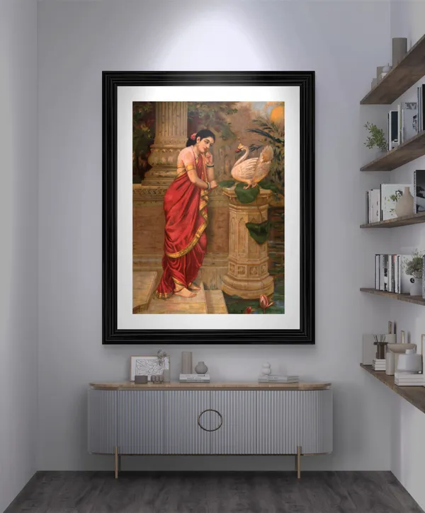 Hansa-Damayanti,_1899,_A_Raja_Ravi_Varma_Painting,_Framed,_Wall_Decor,_Multicolor