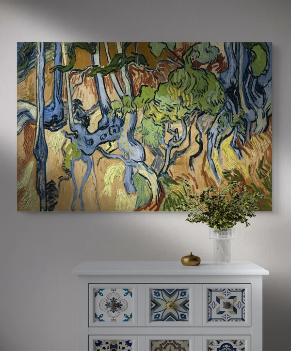 Tree_Roots_1890,_A_Painting_by_Van_Gogh,_Framed_Canvas,_Wall_Decor,_Multicolor