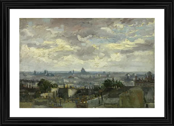 View_of_Paris_1886,_A_Painting_by_Van_Gogh,_Framed,_Wall_Decor,_Multicolor