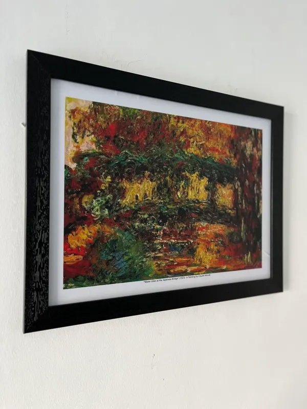 Water_Lilies_and_Japanese_Bridge*_(1899),_A_Painting_by_Claude_Monet,_Wall_D�cor,_Framed,_Multicolor
