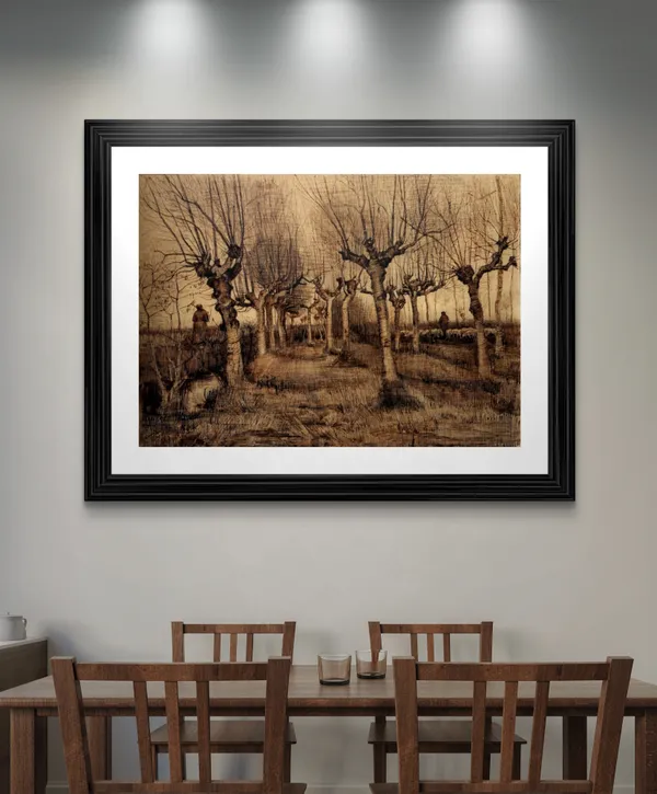 Pollard_Birches_1884,_A_Painting_by_Van_Gogh,_Framed,_Wall_Decor,_Multicolor