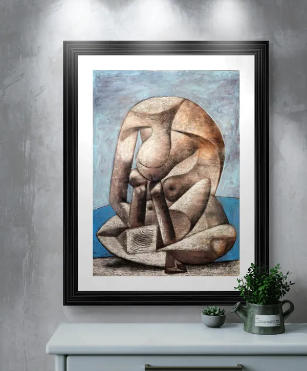 Woman_with_A_Book_1937,_A_Painting_by_Pablo_Picasso,_Framed,_Wall_Decor,_Multicolor