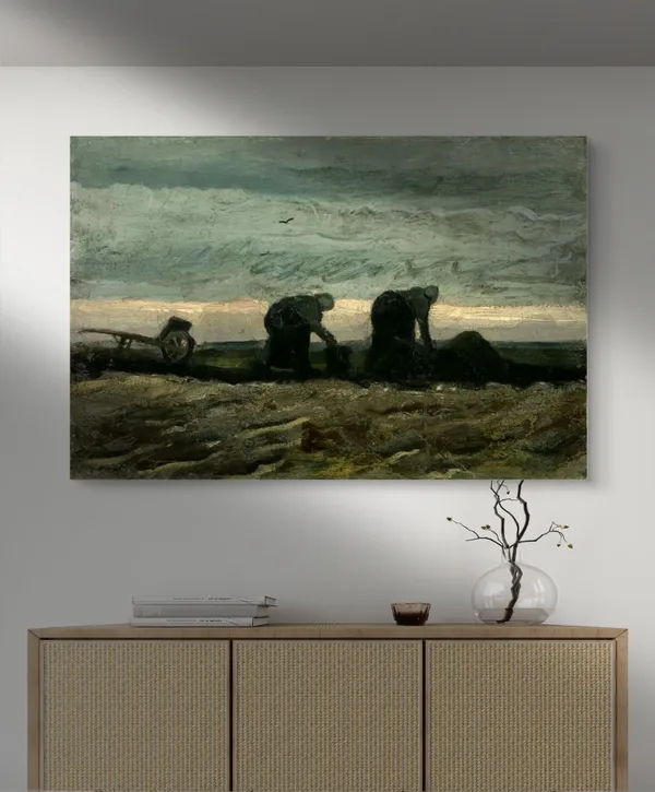 Women_on_the_Peat_Moor_1883,_A_Painting_by_Van_Gogh,_Framed_Canvas,_Wall_Decor,_Multicolor