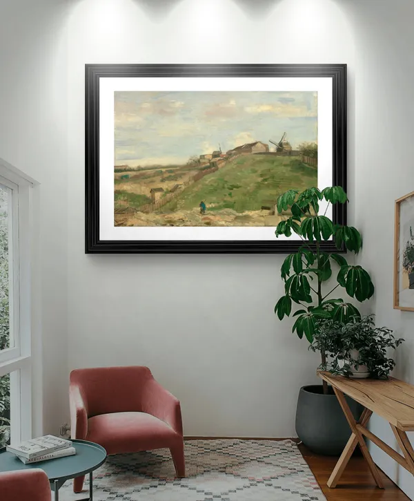 Montmartre_Hills_&_Stone_Quarry_1886,_A_Painting_by_Van_Gogh,_Framed,_Wall_Decor,_Multicolor