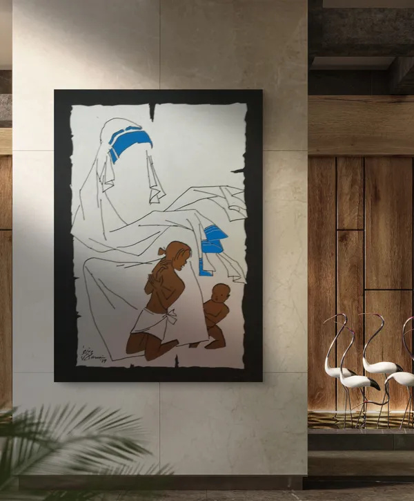 Mother_Teresa-_Angel_for_Homeless-_M.F._Husain's_Painting,_Framed_Canvas,_Wall_Decor,_Multicolor
