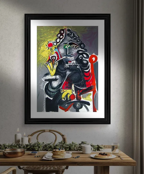 The_Musketeer_1967,_A_Painting_by_Pablo_Picasso,_Framed,_Wall_Decor,_Multicolor