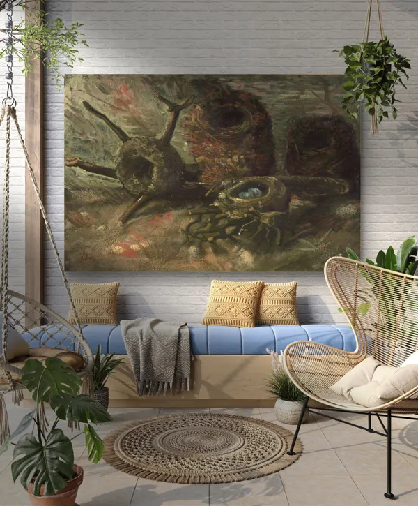Birds_Nests_1885,_A_Painting_by_Van_Gogh,_Framed_Canvas,_Wall_Decor,_Multicolor