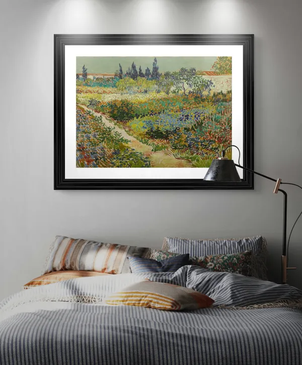 Garden_at_Arles_1889,_A_Painting_by_Van_Gogh,_Framed,_Wall_Decor,_Multicolor