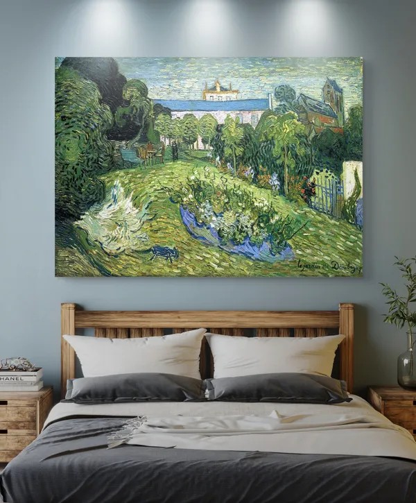 Daubignys_Garden_1890,_A_Painting_by_Van_Gogh,_Framed_Canvas,_Wall_Decor,_Multicolor