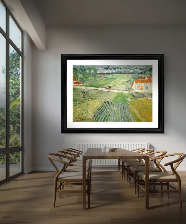 Train_in_the_Rains_at_Auvers_1890,_A_Painting_by_Van_Gogh,_Framed,_Wall_Decor,_Multicolor
