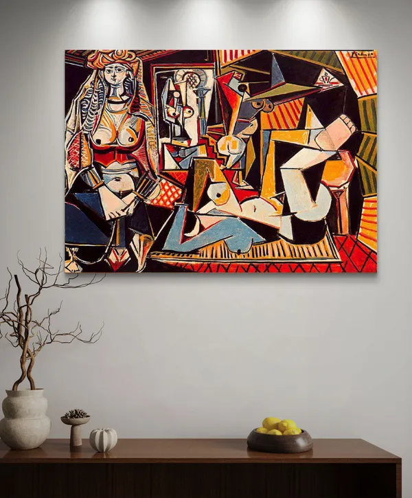 The_Women_of_Algiers_1955,_A_Painting_by_Pablo_Picasso,_Framed_Canvas,_Multicolor