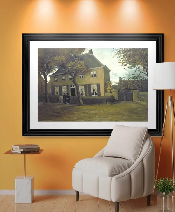 The_Vicarage_at_Nuenen_1885,_A_Painting_by_Van_Gogh,_Framed,_Wall_Decor,_Multicolor