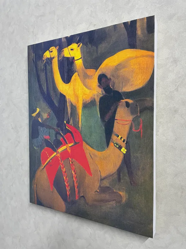 Camels_-_A_Painting_by_Amrita_Sher-Gil,_Wall_Decor,_Framed_Canvas,_Multicolor