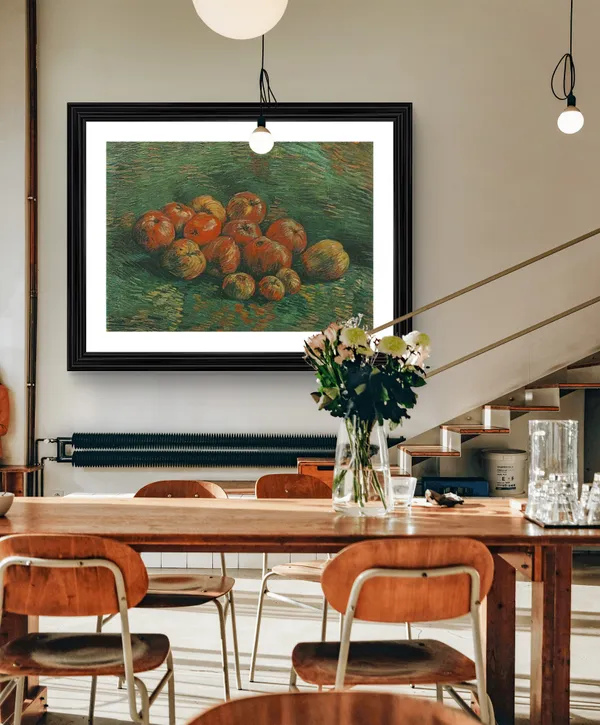 Still_Life_with_Apples_1887,_A_Painting_by_Van_Gogh,_Framed,_Wall_Decor,_Multicolor