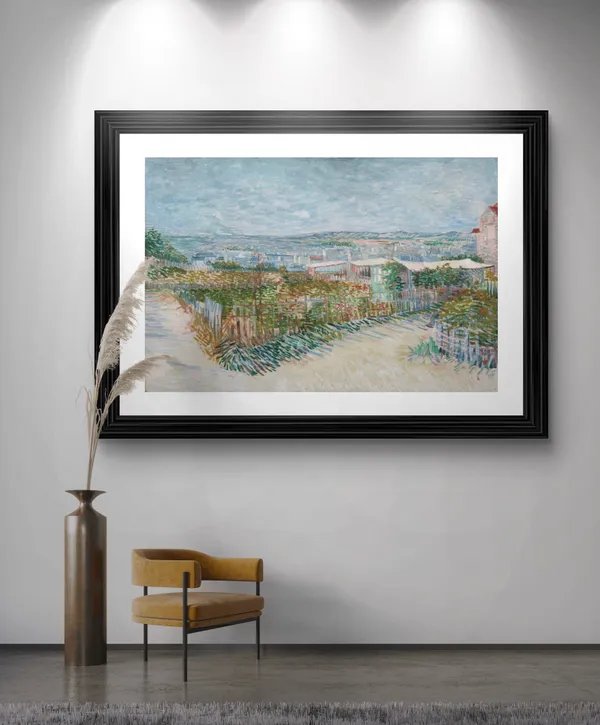 Montmartre:_Behind_the_Windmill_1887,_A_Painting_by_Van_Gogh,_Framed,_Wall_Decor,_Multicolor