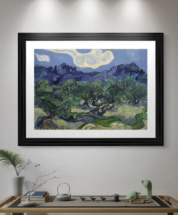 Olive_Trees_1889,_A_Painting_by_Van_Gogh,_Framed,_Wall_Decor,_Multicolor