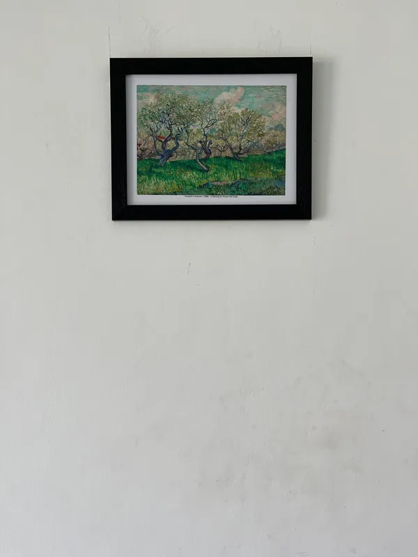 Orchard_in_Blossom_1889,_A_Painting_by_Van_Gogh,_Framed,_Wall_Decor,_Multicolor