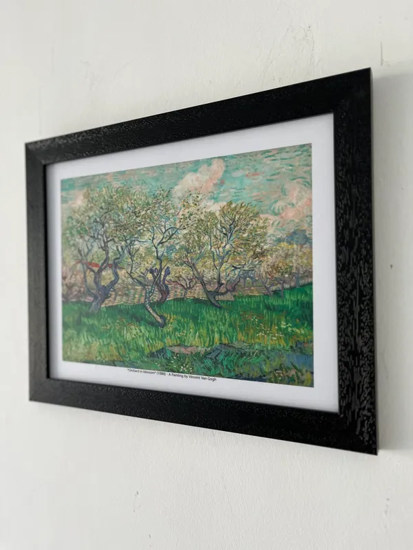 Orchard_in_Blossom_1889,_A_Painting_by_Van_Gogh,_Framed,_Wall_Decor,_Multicolor