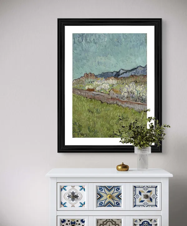 View_of_the_Alpilles_1890,_A_Painting_by_Van_Gogh,_Framed,_Wall_Decor,_Multicolor