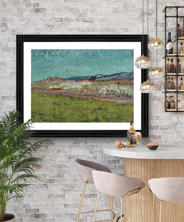 View_of_the_Alpilles_1890,_A_Painting_by_Van_Gogh,_Framed,_Wall_Decor,_Multicolor
