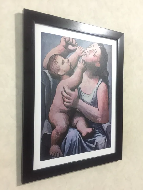 Mother_and_Child_1921,_A_Painting_by_Pablo_Picasso,_Framed,_Wall_Decor,_Multicolor
