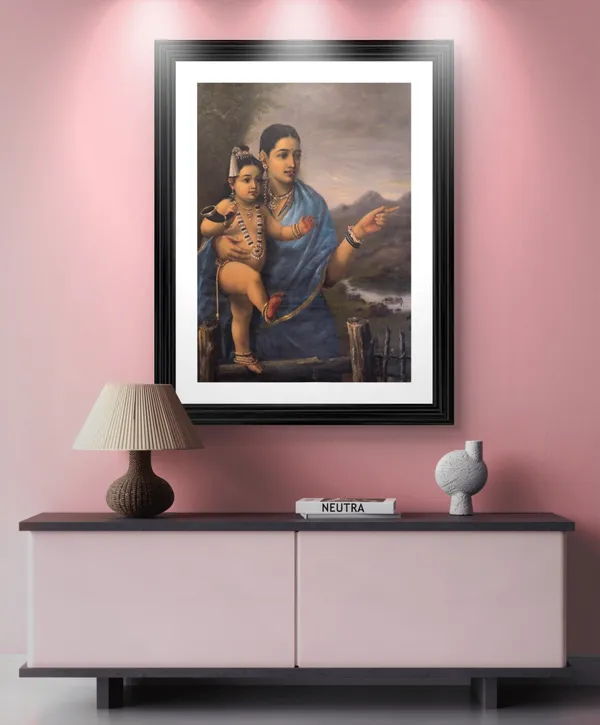 Yashoda,_Bal-Krishna_&_Radha_in_Moonlight,_Raja_Ravi_Varma_Paintings,_Set_of_2,_Framed,_Multicolor