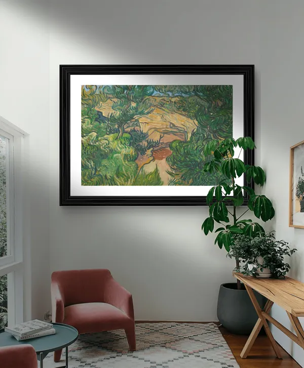 Entrance_To_A_Quarry_1889,_A_Painting_by_Van_Gogh,_Framed,_Wall_Decor,_Multicolor