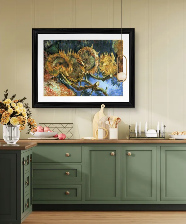Sunflowers_Gone_To_Seed_1888,_A_Painting_by_Van_Gogh,_Framed,_Wall_Decor,_Multicolor