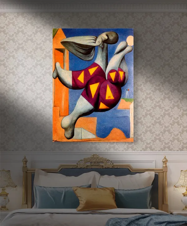 Woman_with_Beach_Ball_1932,_A_Painting_by_Pablo_Picasso,_Framed_Canvas,_Multicolor