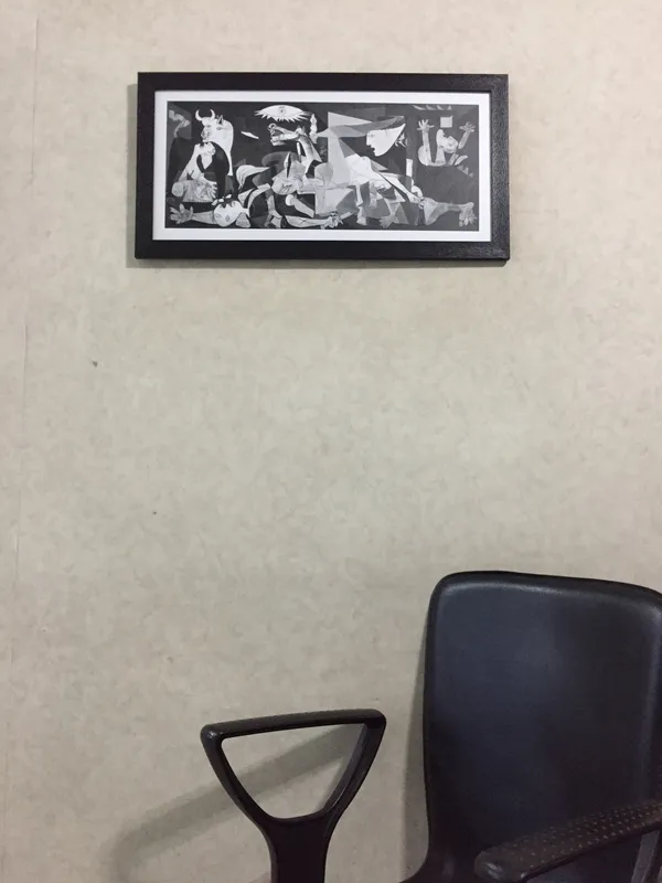 Guernica_&_Massacre_in_Korea_,_Paintings_by_Pablo_Picasso,_Framed,_Set_of_2,_,_Multicolor