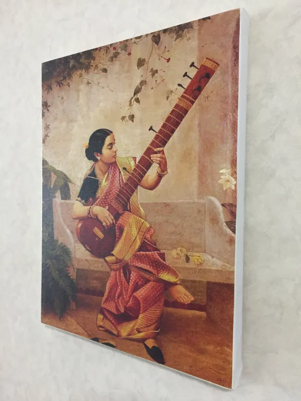 �Malbar_Lady_&_Kadambari,_Raja_Ravi_Varma_Paintings,_Set_of_2,_Framed_Canvas,_Multicolor