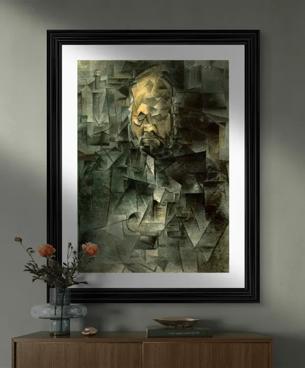 Portrait_of_Ambroise_Vollard_1910,_A_Painting_by_Pablo_Picasso,_Framed,_Wall_Decor,_Multicolor