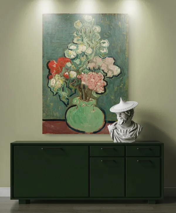 Vase_of_Flowers_1890,_A_Painting_by_Van_Gogh,_Framed_Canvas,_Wall_Decor,_Multicolor