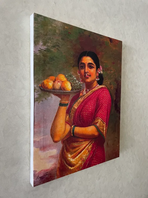Maharashtrian_Women,_Raja_Ravi_Varma_Paintings,_Set_of_2,_Framed_Canvas,_Multicolor
