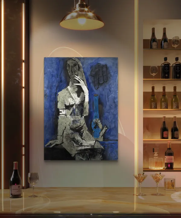 Virgin_Night-_M.F._Husain's_Painting,_Framed_Canvas,_Wall_Decor,_Multicolor