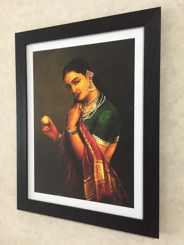 Women_in_Red_Sarees,_Raja_Ravi_Varma_Paintings,_Set_of_2,_Framed,_Multicolor