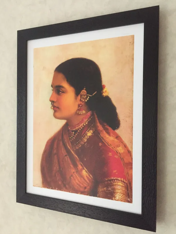Women_in_Red_Sarees,_Raja_Ravi_Varma_Paintings,_Set_of_2,_Framed,_Multicolor
