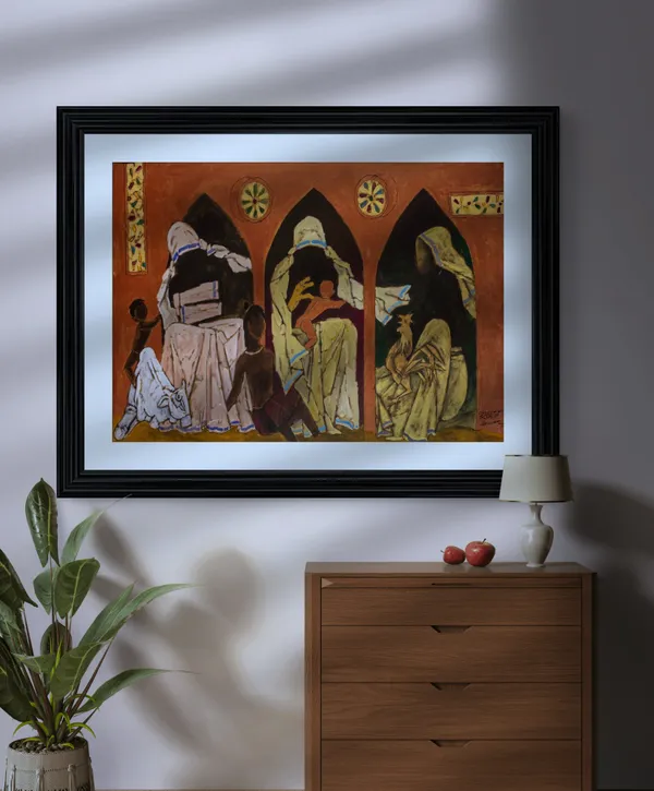 Mother_Teresa-_Goddess_of_Love-_M.F._Husain's_Painting,_Framed,_Wall_Decor,_Multicolor