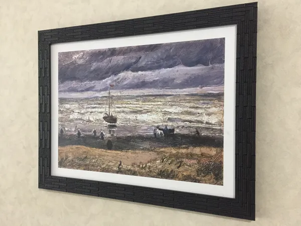 *Beach_at_Scheveningen_&_A_Pair_of_Shoes,_Van_Gogh_Paintings,_Set_of_2,_Framed,_Wall_D�cor,_Multicolor