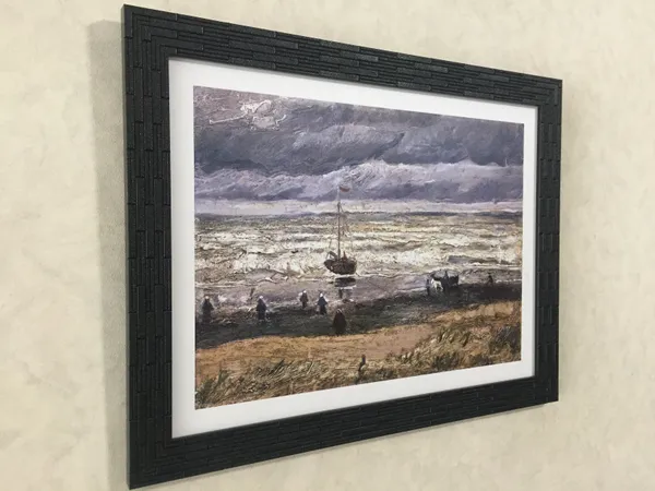 *Beach_at_Scheveningen_&_A_Pair_of_Shoes,_Van_Gogh_Paintings,_Set_of_2,_Framed,_Wall_D�cor,_Multicolor