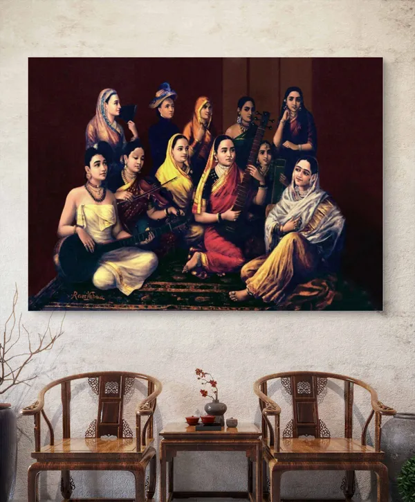Galaxy_of_Musicians,_1889,_A_Raja_Ravi_Varma_Painting,_Framed_Canvas,_Wall_Decor,_Multicolor