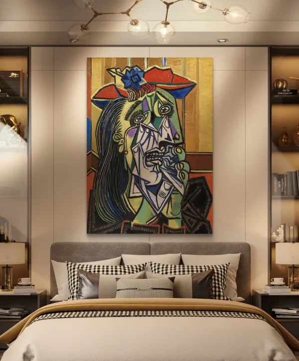The_Weeping_Woman_1937,_A_Painting_by_Pablo_Picasso,_Framed_Canvas,_Wall_Decor,_Multicolor